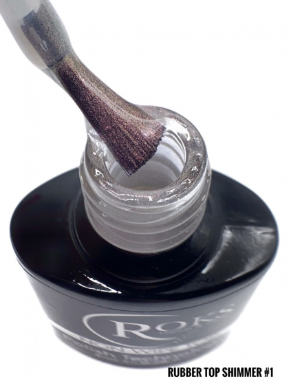 Фінішне покриття ROKS Top із шимером 8мл без липкого шару №1