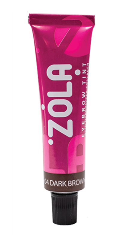 ZOLA КРАСКА ДЛЯ БРОВЕЙ С КОЛЛАГЕНОМ EYEBROW TINT WITH COLLAGEN 04 DARK BROWN 15ML.