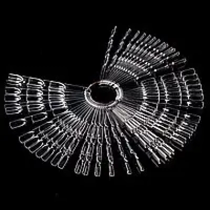 Типсы для образцов тройные на кольце, квадрат, 50 штук, прозрачные