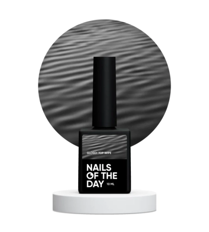 NAILSOFTHEDAY Glossy top wipe – глянцевий топ з липким шаром, без уф-фільтрів, 10 мл