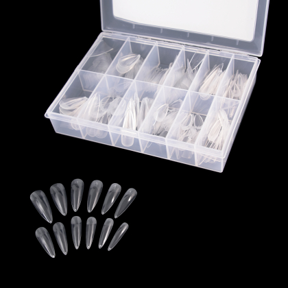 Гелевые типсы для наращивания ногтей, форма "средний стилет", 240 шт