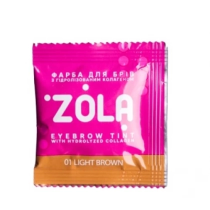 Краска для бровей с окислителем 2*5 мл Zola, № 1  LIGHT BROWN