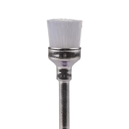 Насадка щітка для очистки фрез, біла, спер жорстка