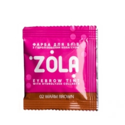 Фарба для брів із окислювачем 2*5 мл Zola, № 2  WARM BROWN