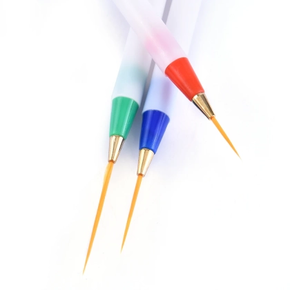 Набір тоненьких пензлів для манікюру, 3 штуки