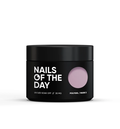 NAILSOFTHEDAY Polygel nude 03 — Полігель блідно-рожевий дрібнозернистий, 30 гм