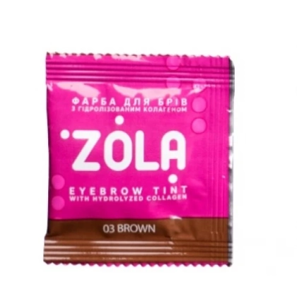 Краска для бровей с окислителем 2*5 мл Zola, № 3 BROWN
