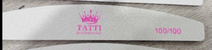 Пилка для нігтів TATTI PROFESSIONAL, напівмісяць,  100/ 100 гріт