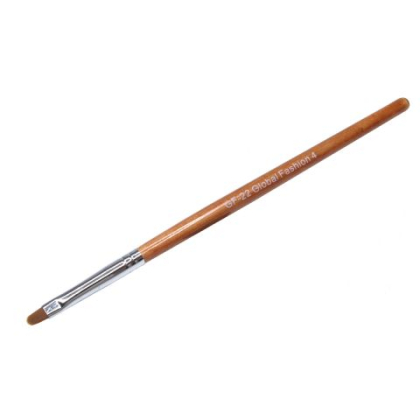 Плоская кисть язычок №4 для геля, Global Fashion