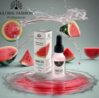 ОЛІЯ ДЛЯ КУТИКУЛИ 15 МЛ,КАВУН, З ПІПЕТКОЮ, GLOBAL FASHION