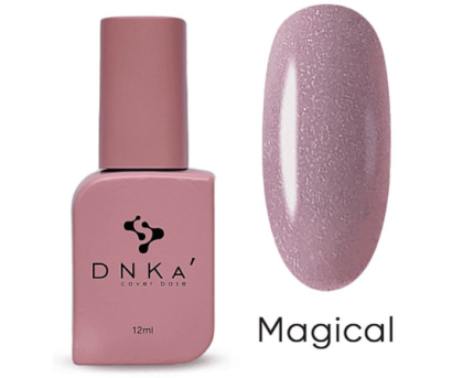 База кольорова DNKA Cover base №008 Magical рожева з голографічними блискітками, 12 мл
