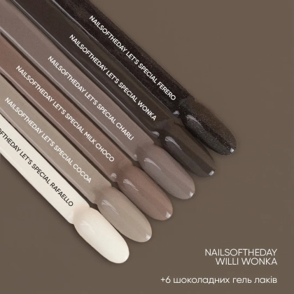 NAILSOFTHEDAY Let’s special Milk Choco — теплий шоколадий гель–лак для нігтів, що перекриває в один шар, 10 мл
