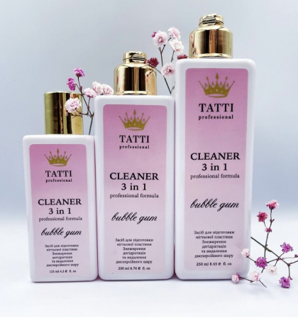 Средство 3 в 1 для обезжиривания, снятия липкости, дегидратации TATTI professional 200 ml Аромат: Жвачка