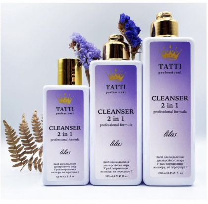 Cleanser 2 in 1  для зняття липкого шару TATTI professiona 250 ml Аромат: Бузок