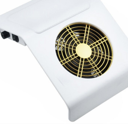 Настільна витяжка для манікюру та педикюру NAIL DUST COLLECTOR DC-858-2 (30W) біла