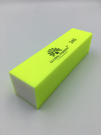 Баф для нігтів кірпічик 240 гріт  колір: жовтий