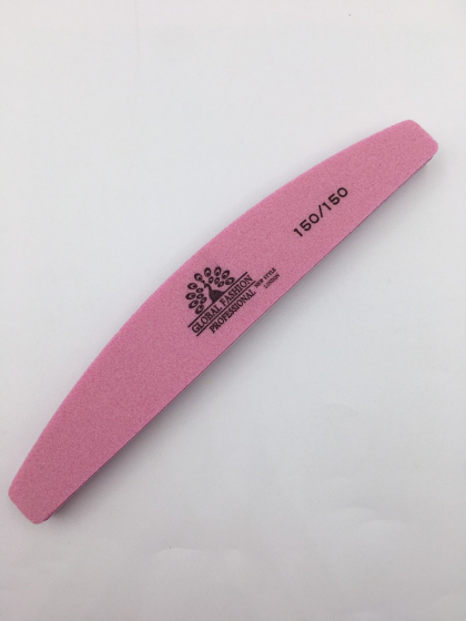 Баф для нігтів напів місяць розмір пилочки 150/150 гріт  колір рожевий