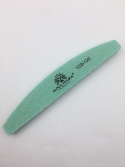 Баф для нігтів напів місяць розмір пилочки 120/120 гріт  колір, зелений