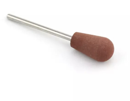 Насадка силиконовая, 320 грит, коричневая, груша