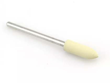 Насадка силиконовая, 600  грит, желтая, цилиндр закругленний