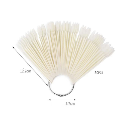 Типсы для образцов на кольце, овальной формы, 50 штук, молочные