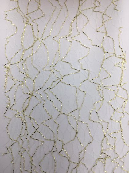 Дизайн для нігтів сітка, фольгована, біла з золотом