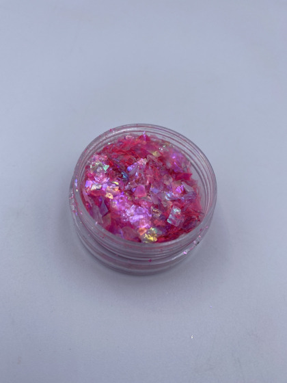 Хлопья для дизайна, маленькие цвет: прозрачно - темно розовый