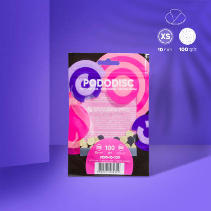 Змінні файли на м’якій основі для педикюрного диска Pododisc Staleks Pro XS, 100 грит (50 шт)