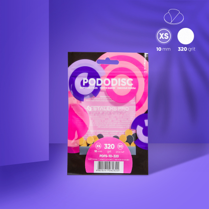 Змінні файли на м’якій основі для педикюрного диска Pododisc Staleks Pro XS, 320 грит (50 шт)