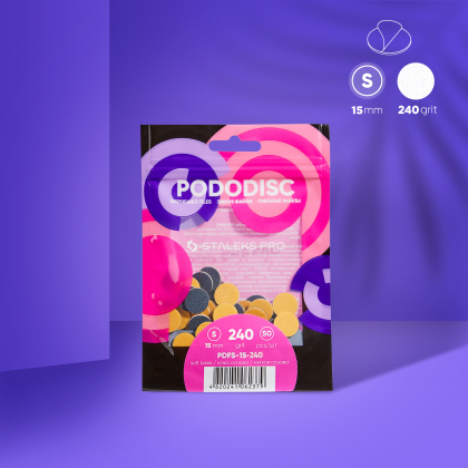 Змінні файли на м’якій основі для педикюрного диска Pododisc Staleks Pro S, 240 грит (50 шт)