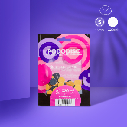 Змінні файли на м’якій основі для педикюрного диска Pododisc Staleks Pro S, 320 грит (50 шт)