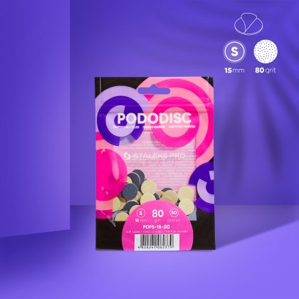 Змінні файли на м’якій основі для педикюрного диска Pododisc Staleks Pro S, 80 грит (50 шт)