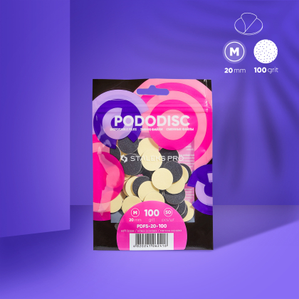 Сменные файлы на мягкой основе для педикюрного диска Pododisc Staleks Pro M, 100 грит (50 шт)