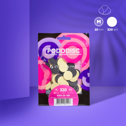 Змінні файли на м’якій основі для педикюрного диска Pododisc Staleks Pro M, 320 грит (50 шт)