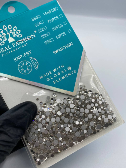 Камінці, аналог SWAROVSKI,срібні