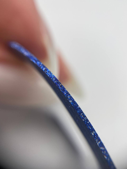 Стрічка для дизайну тоненька, 1 мм блакитна пісок