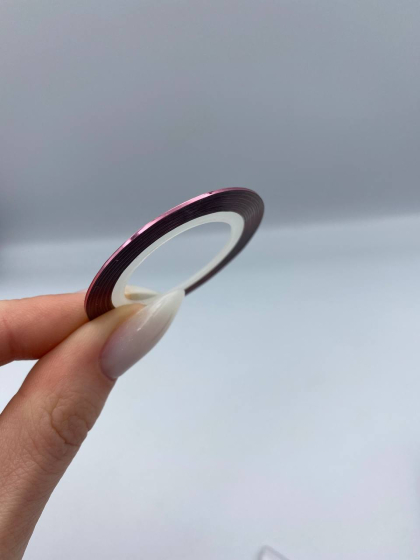 Стрічка для дизайну тоненька, 1 мм рожева