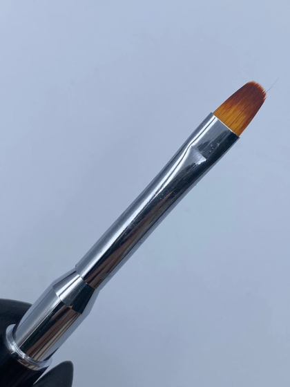 Кисть с лопаточкой двухсторонняя, черный с инкрукстацией № 2