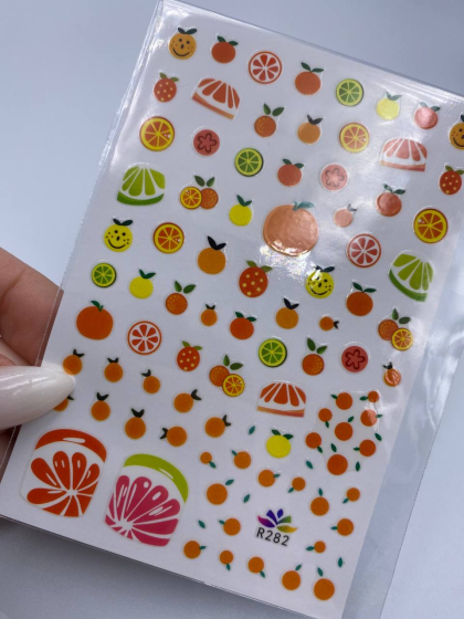 Слайдери самоклеючі для дизайну 1 шт., цитрус