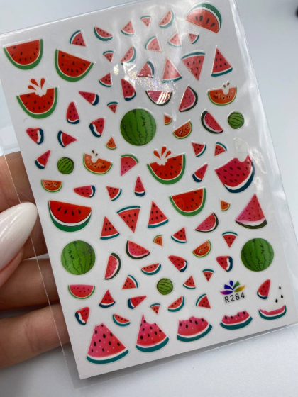 Слайдери самоклеючі для дизайну 1 шт., кавун