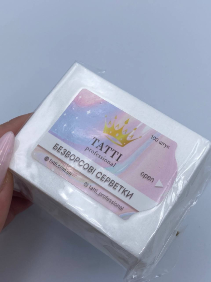 Салфетки безворсовые TATTI professional белые 100 шт