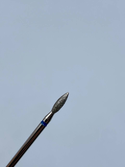 Фреза, алмазная Пламя, синяя насечка Диаметр 0.2 мм  / Рабочая Часть 0.8 мм