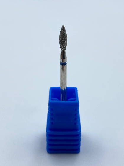 Фреза, алмазная Пламя, синяя насечка Диаметр 0.2 мм  / Рабочая Часть 0.8 мм