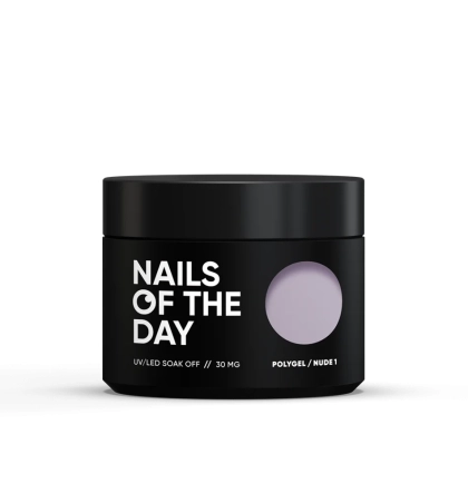 NAILSOFTHEDAY Polygel nude 01 — Полігель бежево-рожевий дрібнозернистий, 30 гм