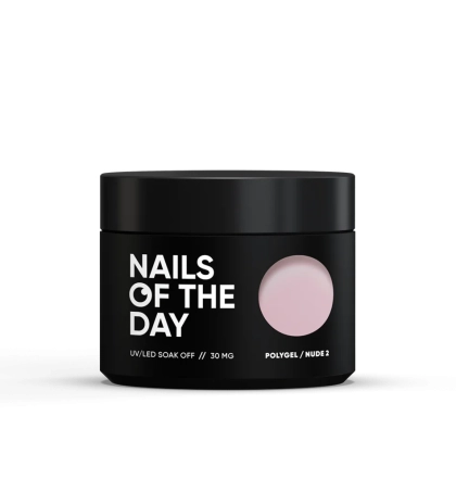 NAILSOFTHEDAY Polygel nude 02 — Полігель ніжний нюд дрібнозернистий, 30 гм