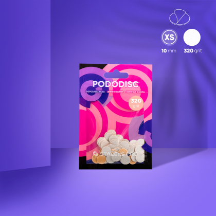 Змінні файли білі для педикюрного диска Pododisc Staleks Pro XS, 320 грит (50 шт)
