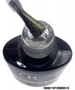 Фінішне покриття ROKS Top із шимером 8мл без липкого шару №2