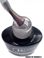 Фінішне покриття ROKS Top із шимером 8мл без липкого шару №1