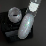 NAILSOFTHEDAY Potal base 16 – ніжно-молочна база з голографік стильною поталлю, 10 мл