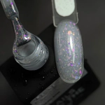 NAILSOFTHEDAY Potal base 17 – ніжно-молочна база з голографік стильною поталлю, 10 мл